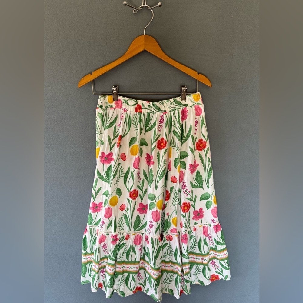 Rachel Zoe Linen Blend floral midi skirt - Picture 3 of 10